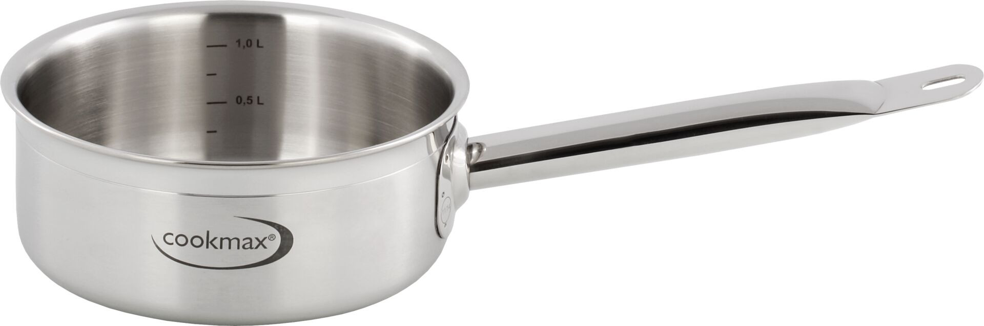 Stielkasserolle flach "Cookmax Gourmet" Ø 20 cm, H: 9 cm. Inhalt 2,8L